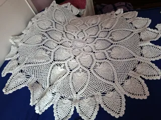 Paño de ganchillo blanco