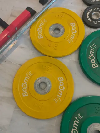 Set de Pesas y Barra Gimnasio