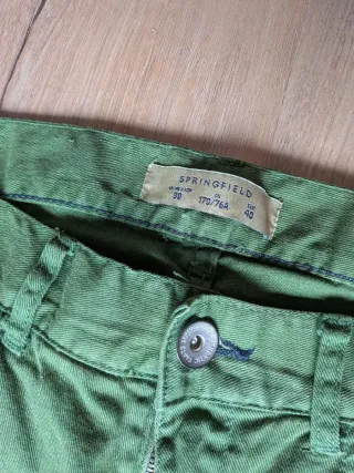 Pantalones Springfield Slim Fit Verdes Talla 40