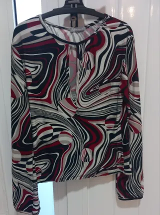 Camiseta manga larga estampada