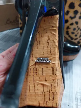 Zapatos de tacón negros plataforma