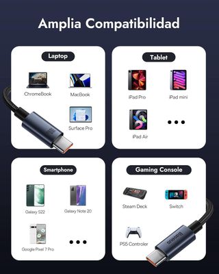 Cable USB-C a USB-C 100W (1m)