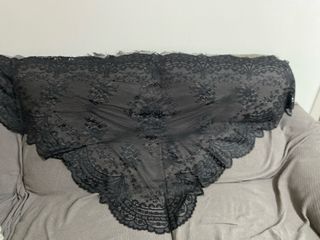 Mantilla Fallera Adulta Negra Encaje