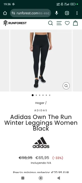 Mallas Adidas Running Mujer Talla L