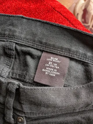 Tejano H&M Slim Fit Negro Talla 40