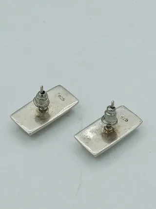 Orecchini Rettangoli Argento 925