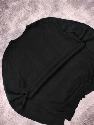 Lacoste Jersey Negro Cuello Redondo Hombre Clásico