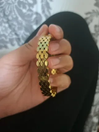 Pulsera dorada eslabones ovalados