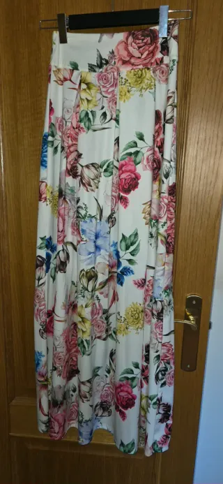 Falda Larga Estampada Talla S-M Mujer