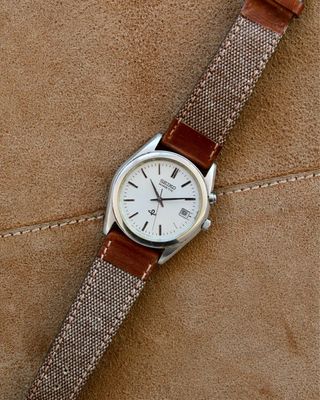 Reloj Seiko Kinetic Plata y Marrón