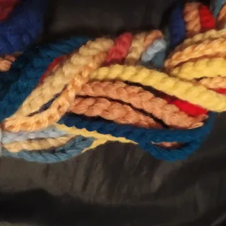 Hand made sciarpa intrecciata multicolore