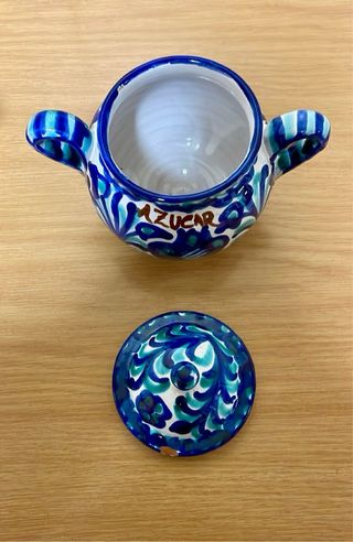 Salero y azucarero granadino pintada a mano