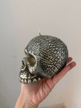 Vela Calavera Plata de Zara Home