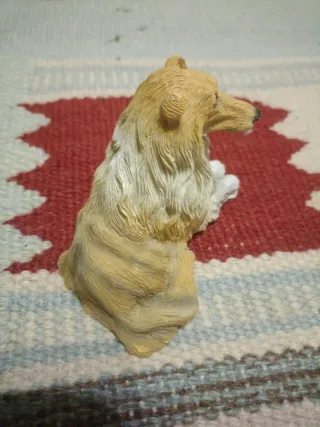 Figura en miniatura de Perro Collie de Resina
