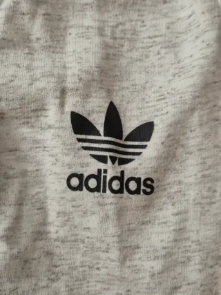 Sudadera Adidas Gris y Blanca