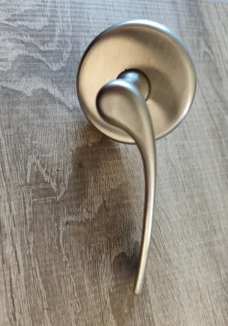 Manilla de puerta plateada