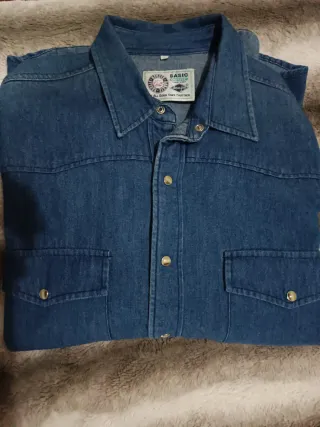 Camisa Vaquera vintage hombre Azul