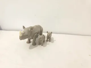 Playmobil Rinoceronte y crías