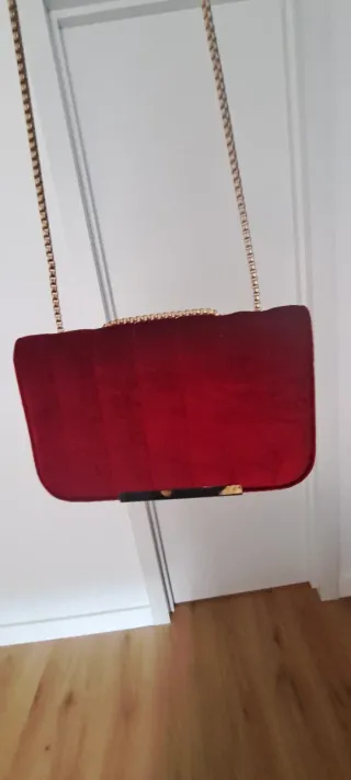 Bolso de fiesta terciopelo granate