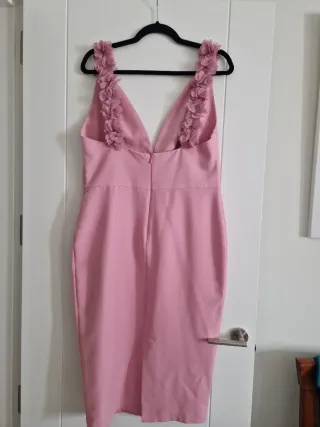 Vestido midi Feversave rosa tirantes flores