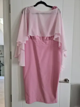 Vestido midi Feversave rosa tirantes flores