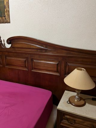 Cabezal Cama Madera Maciza y Mármol