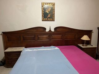 Cabezal Cama Madera Maciza y Mármol