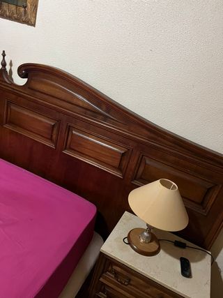 Cabezal Cama Madera Maciza y Mármol