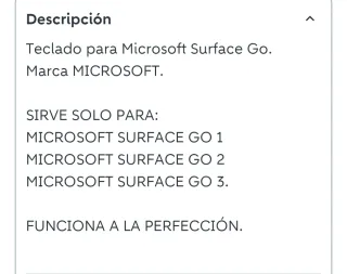 Teclado Microsoft Surface Go