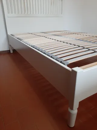 Cama Casal IKEA Madeira Branca