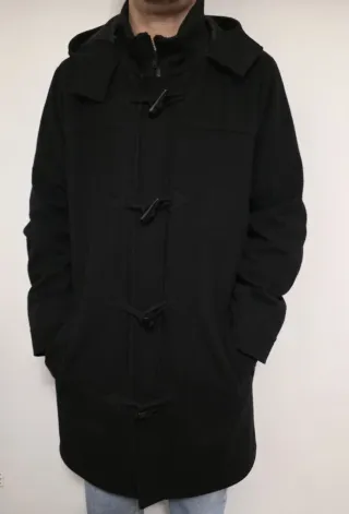 Cappotto Trench Trapuntato Uomo Nero