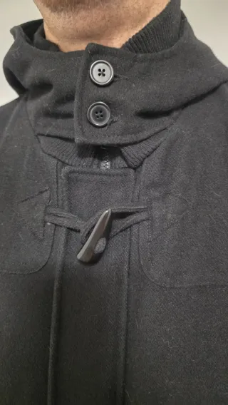 Cappotto Trench Trapuntato Uomo Nero