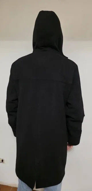 Cappotto Trench Trapuntato Uomo Nero