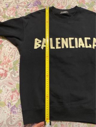 Felpa Balenciaga Nera Unisex - 100% Cotone