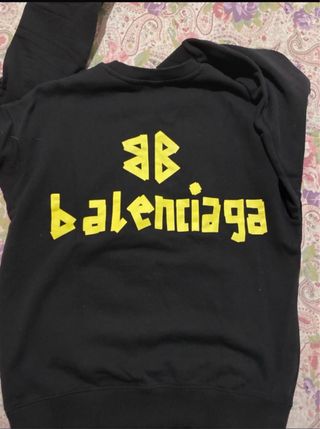 Felpa Balenciaga Nera Unisex - 100% Cotone