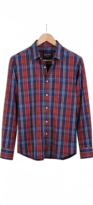 Camisa de cuadros Pull&Bear azul y roja
