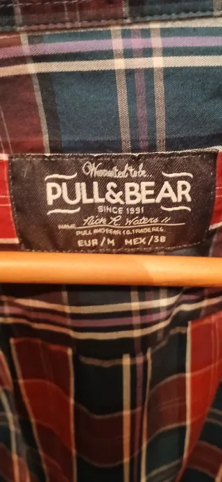 Camisa de cuadros Pull&Bear azul y roja