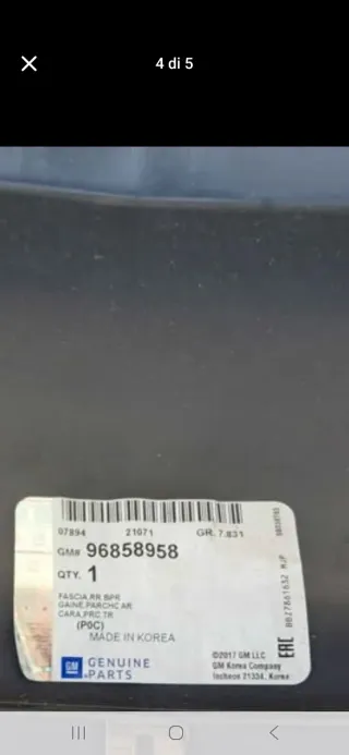 Paraurti Posteriore Opel Antara