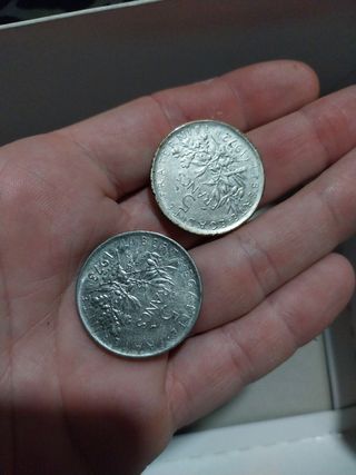 Monedas 5 Francos Francia 1972 y 1973