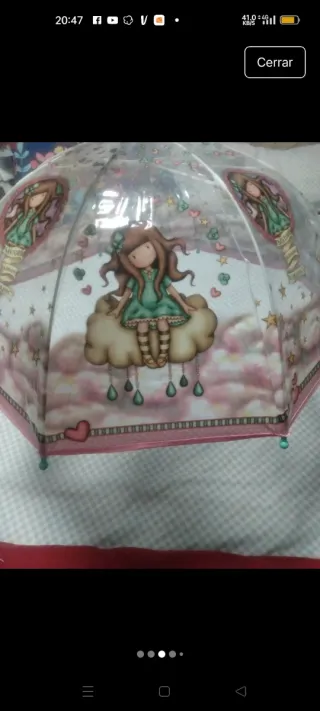 Paraguas Gorjuss Santoro Transparente