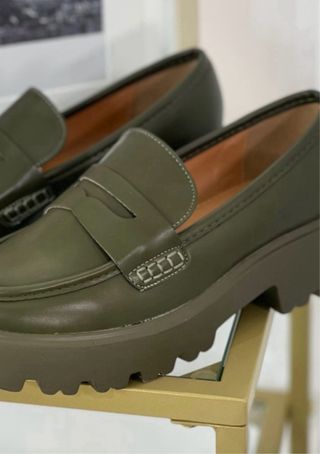 Mocasines Verdes de Plataforma