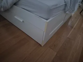 Cama Ikea Brimnes Blanca con 4 Cajones