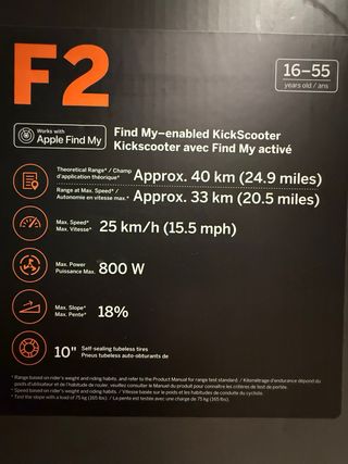 Patinete Eléctrico Ninebot KickScooter F2