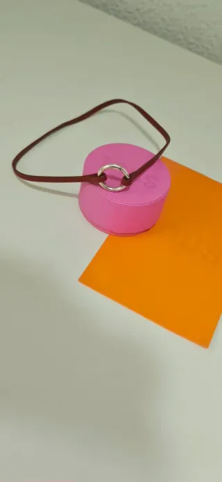 Collar Tous Hold Cuero y Anilla Plata