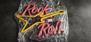 Lampada neon Led "Rock and Roll" fire