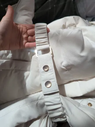 plumífero mujer ZARA S blanco NUEVO etiqueta