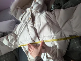 plumífero mujer ZARA S blanco NUEVO etiqueta