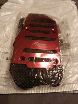 Pedales aluminio rojo + tornillería