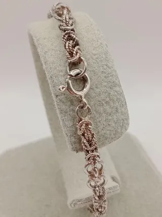 Bracciale unisex argento stile Raspini bizantina