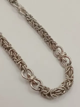 Bracciale unisex argento stile Raspini bizantina